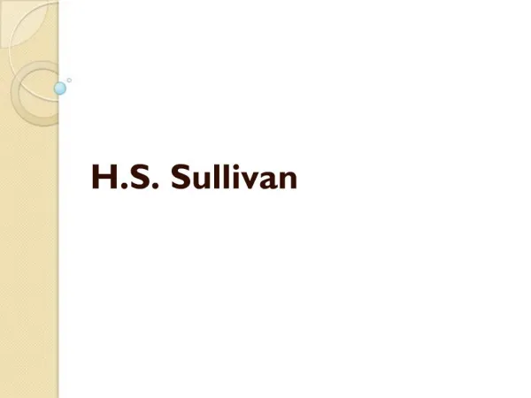 H.S. Sullivan