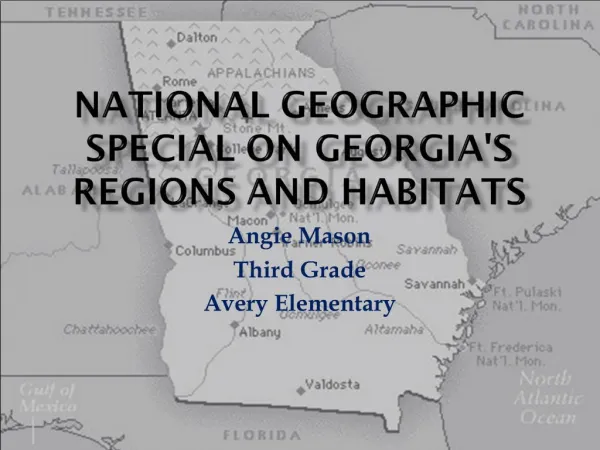 National geographic special on Georgias regions and habitats