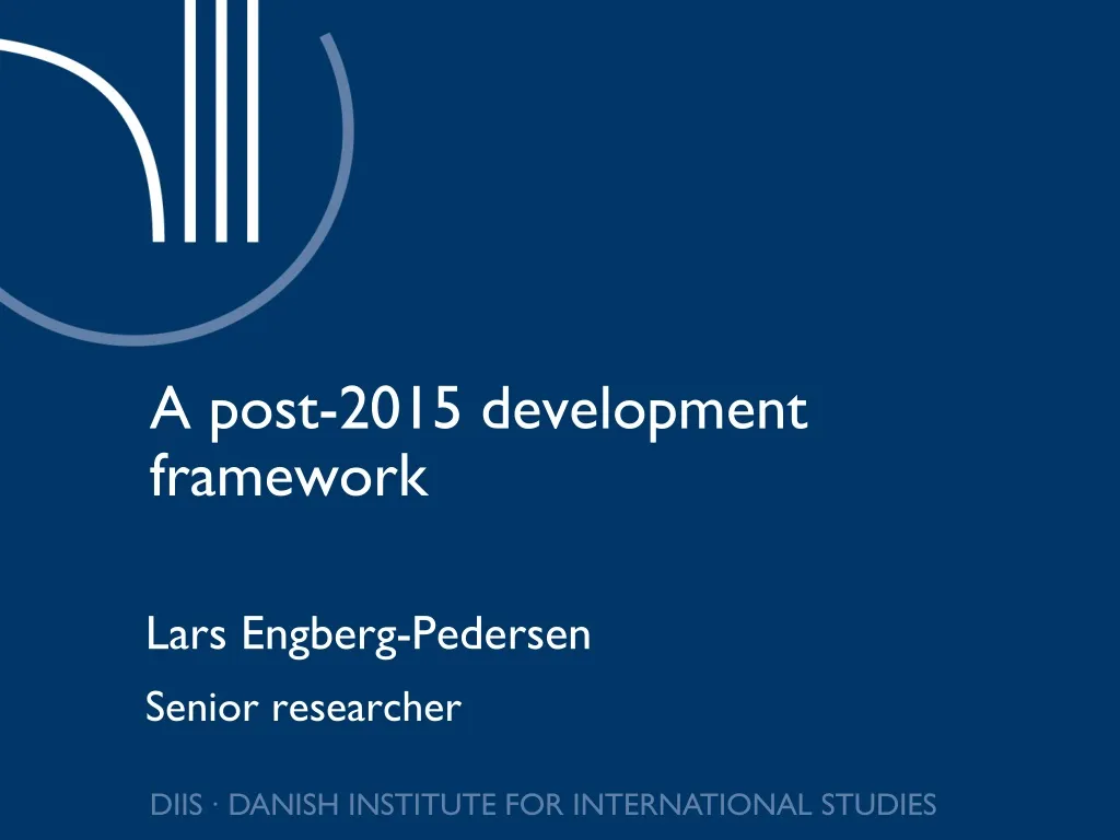 a post 2015 development framework