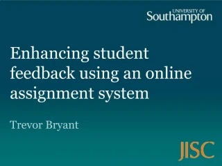 Enhancing student feedback using an online assignment system - slide 1