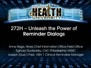 272H Unleash the Power of Reminder Dialogs - slide 1