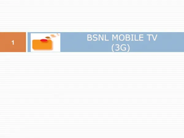 BSNL MOBILE TV 3G