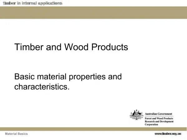 Timber and Wood Products