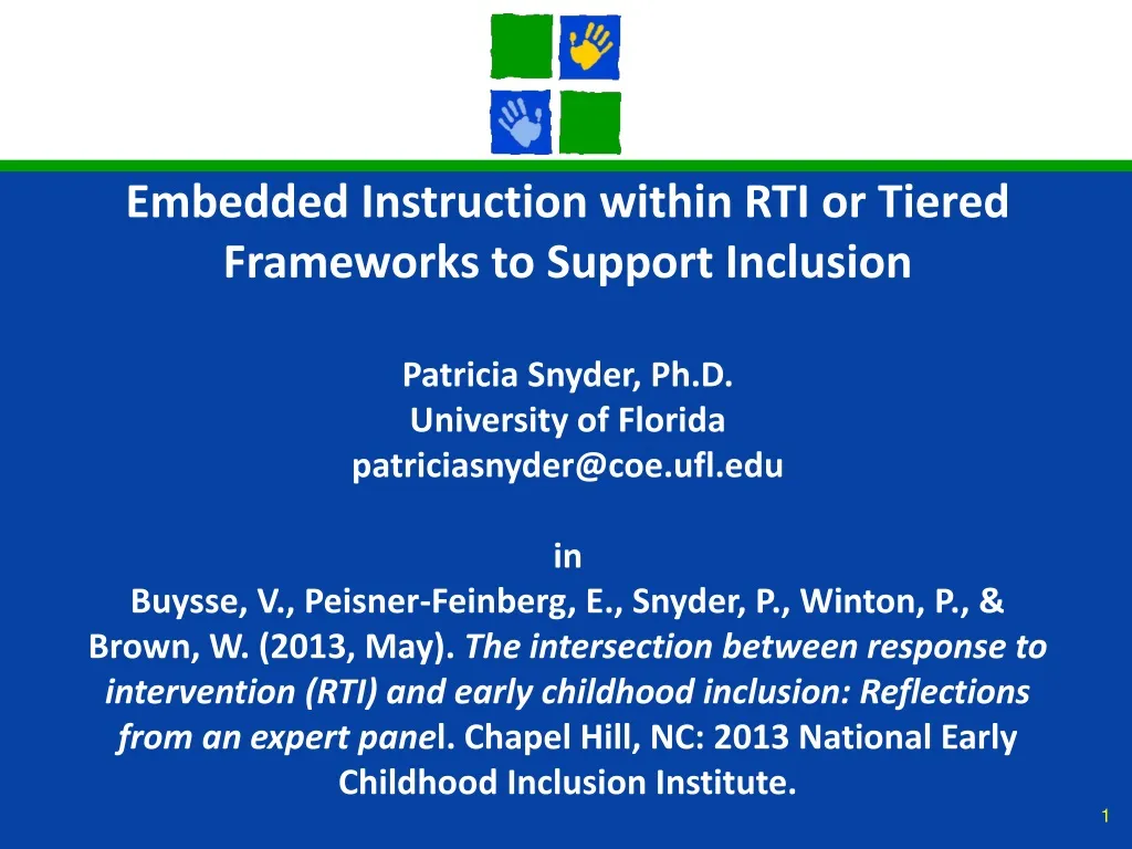 embedded instruction within rti or tiered