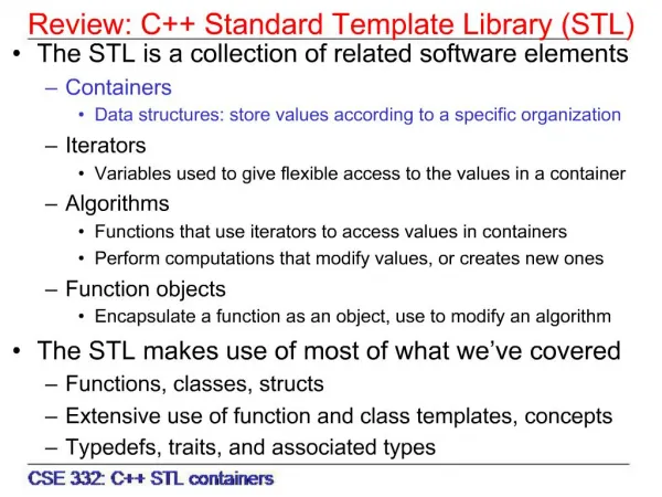 Review: C Standard Template Library STL