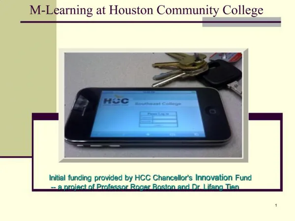 M-Learning at Houston Community College