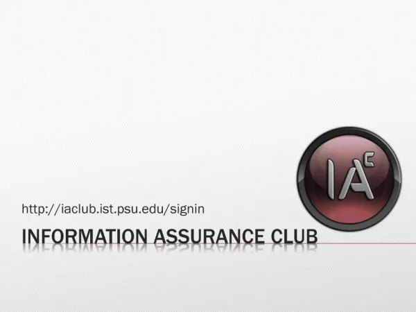 Information assurance club
