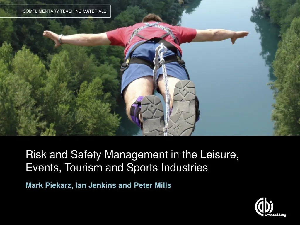 risk and safety management in the leisure events tourism and sports industries