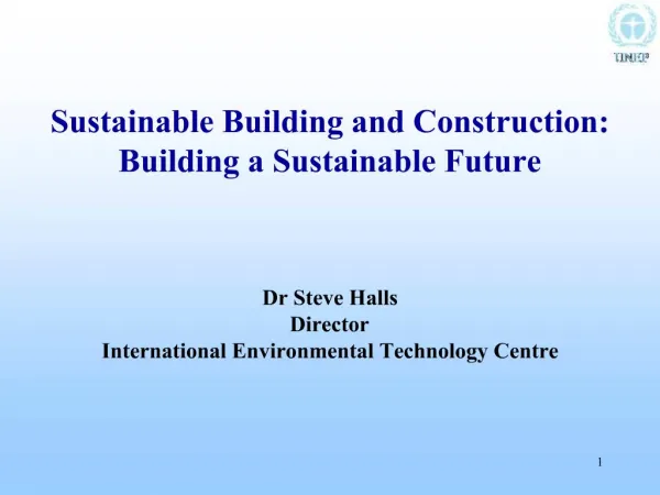 Sustainable Building and Construction: Building a Sustainable Future