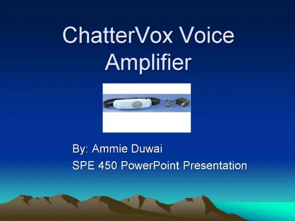 ChatterVox Voice Amplifier