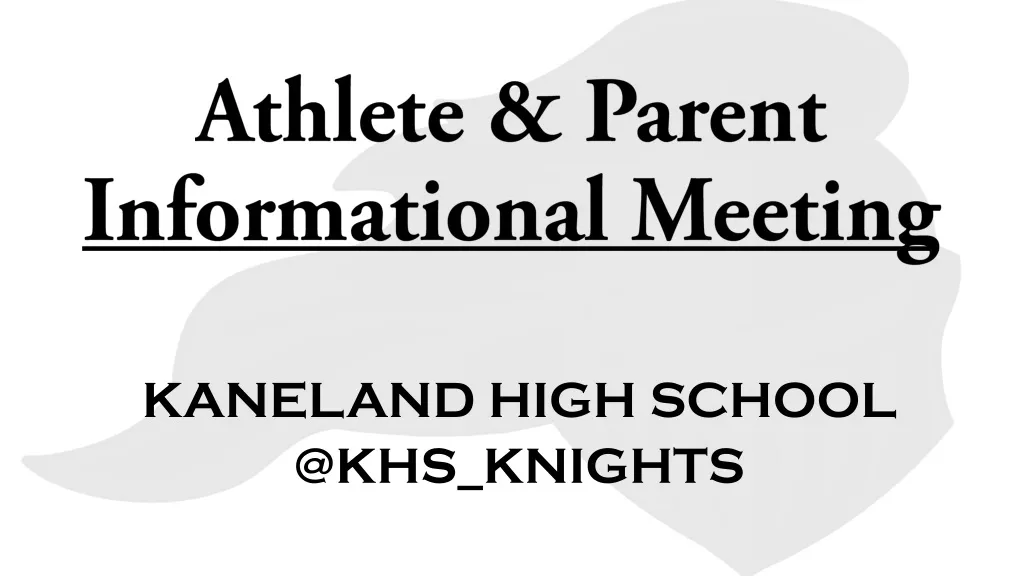 athlete parent informational meeting