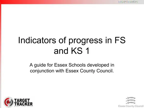Indicators of progress in FS and KS 1