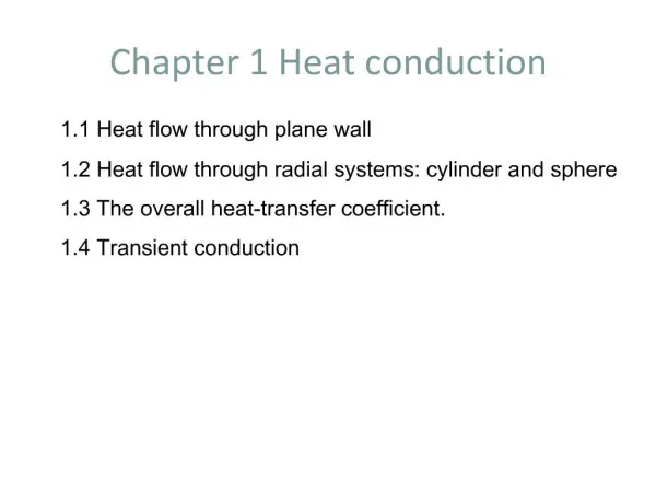 Chapter 1 Heat conduction