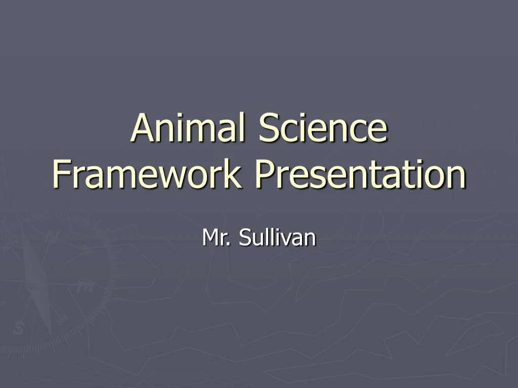animal science framework presentation