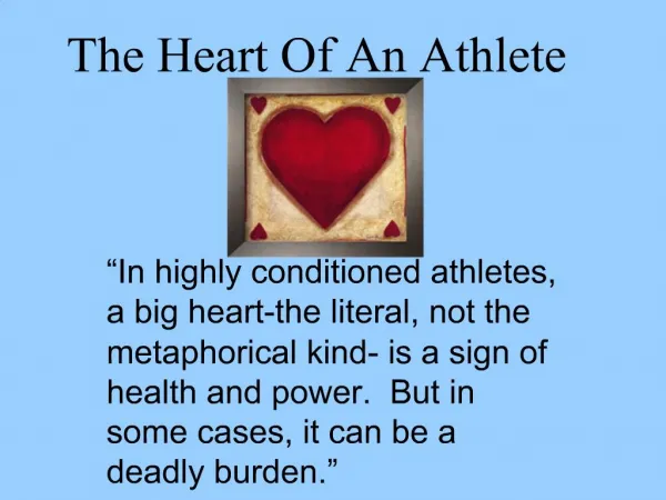The Heart Of An Athlete