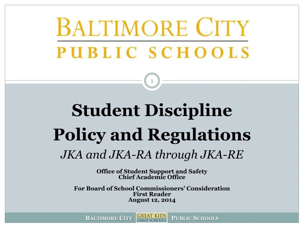 student discipline policy and regulations