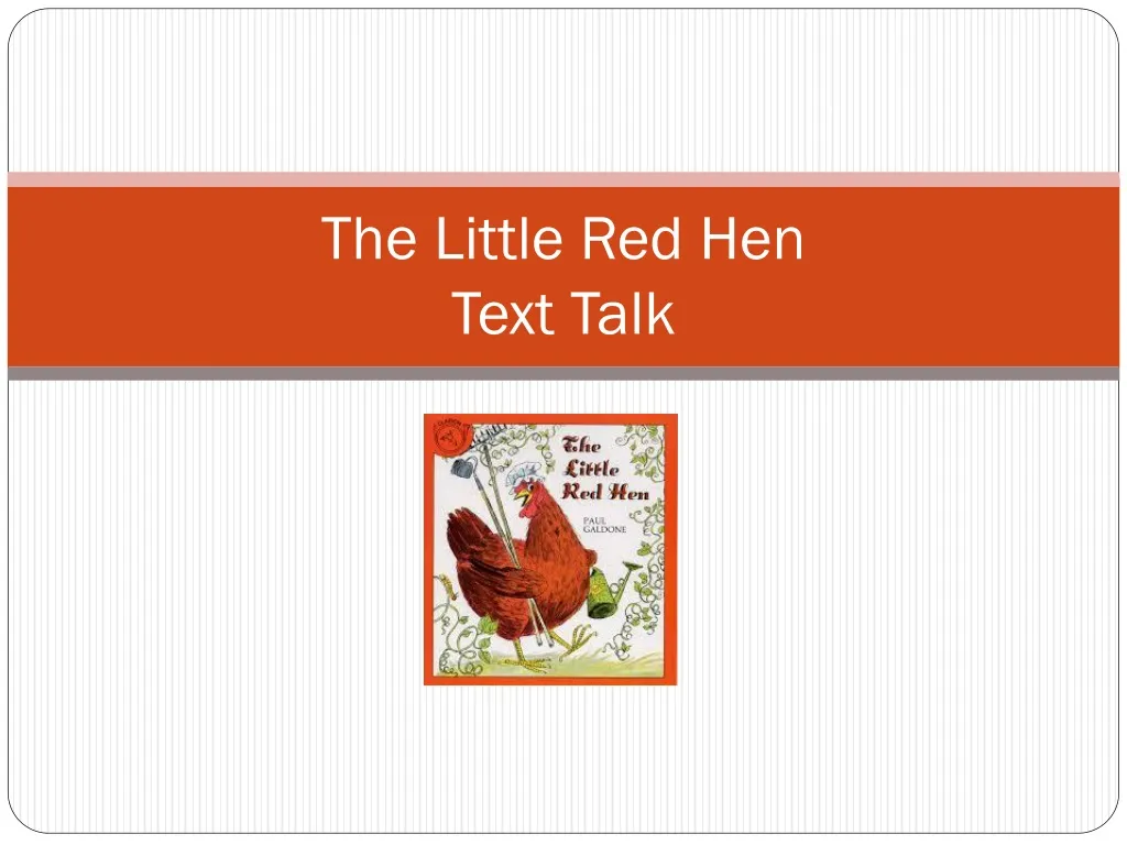 the little red hen text talk