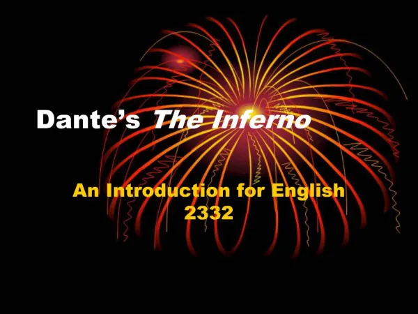 Dante s The Inferno