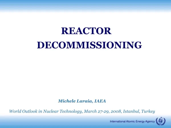 REACTOR DECOMMISSIONING