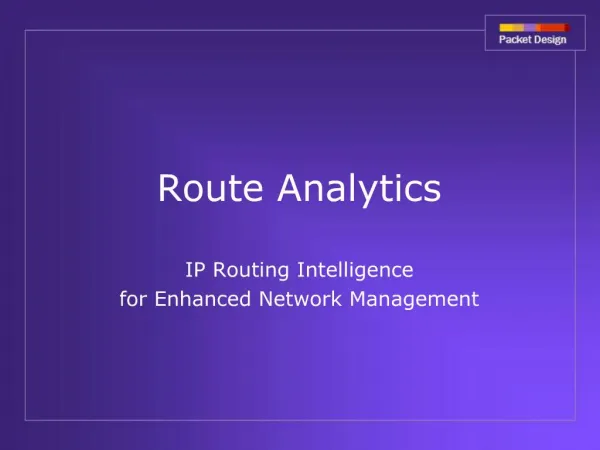 Route Analytics