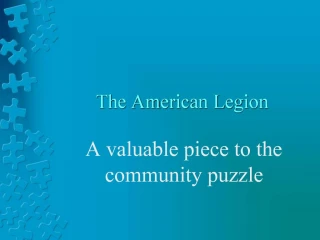 The American Legion - slide 1