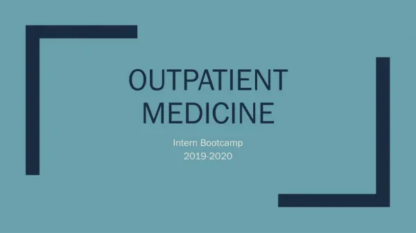 Outpatient Medicine