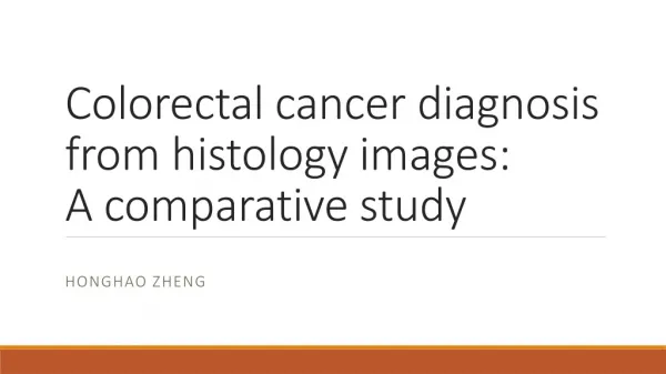 Colorectal cancer diagnosis from histology images: A comparative study