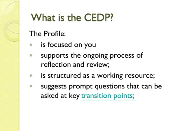 What is the CEDP