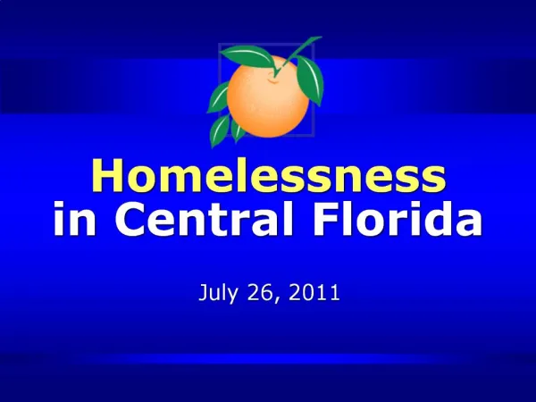 Homelessness in Central Florida