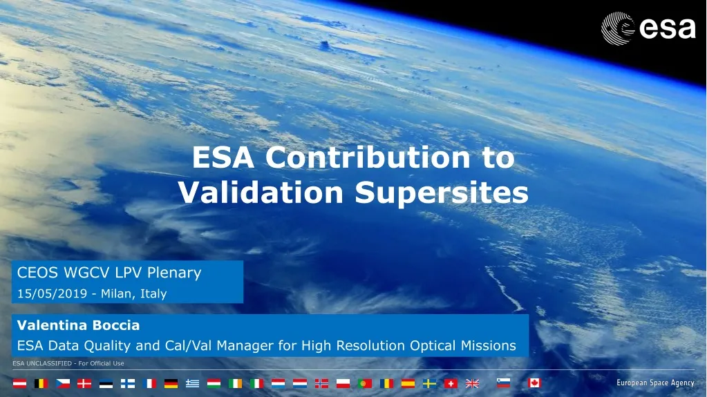 esa contribution to validation supersites