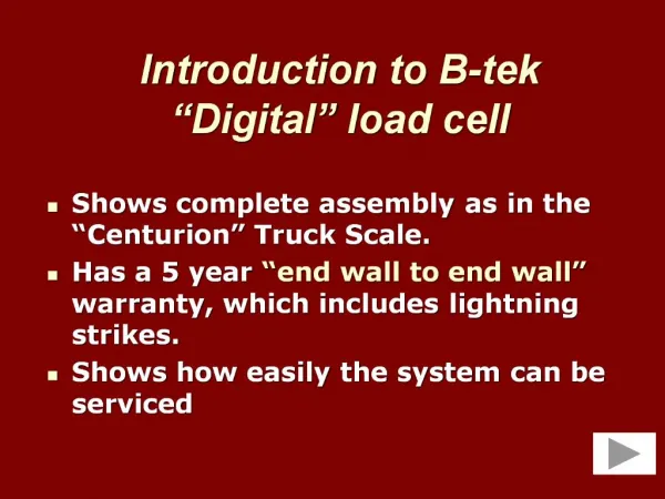 Introduction to B-tek Digital load cell