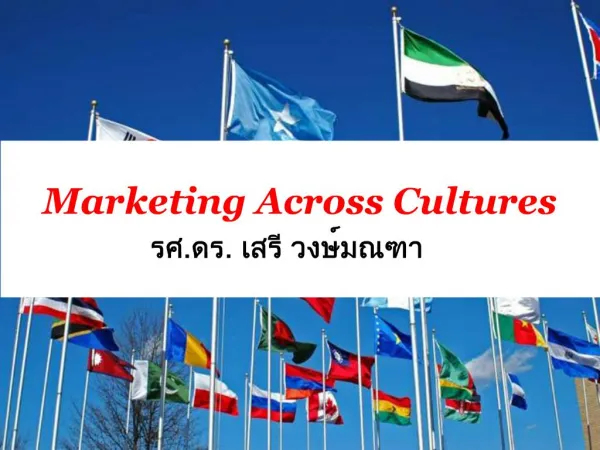 Marketing Across Cultures ..