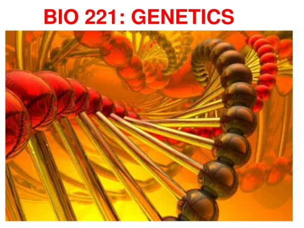BIO 221: GENETICS