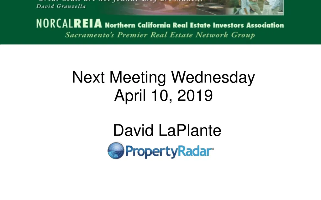 next meeting wednesday april 10 2019