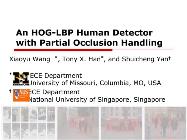 An HOG-LBP Human Detector with Partial Occlusion Handling
