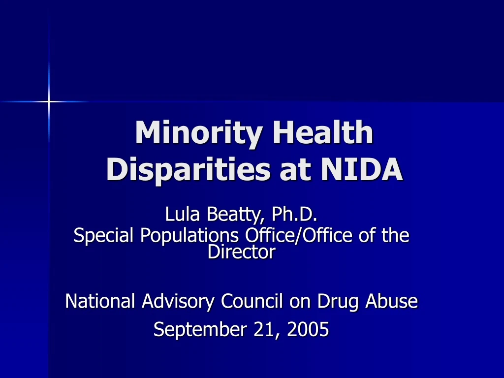 minority health disparities at nida