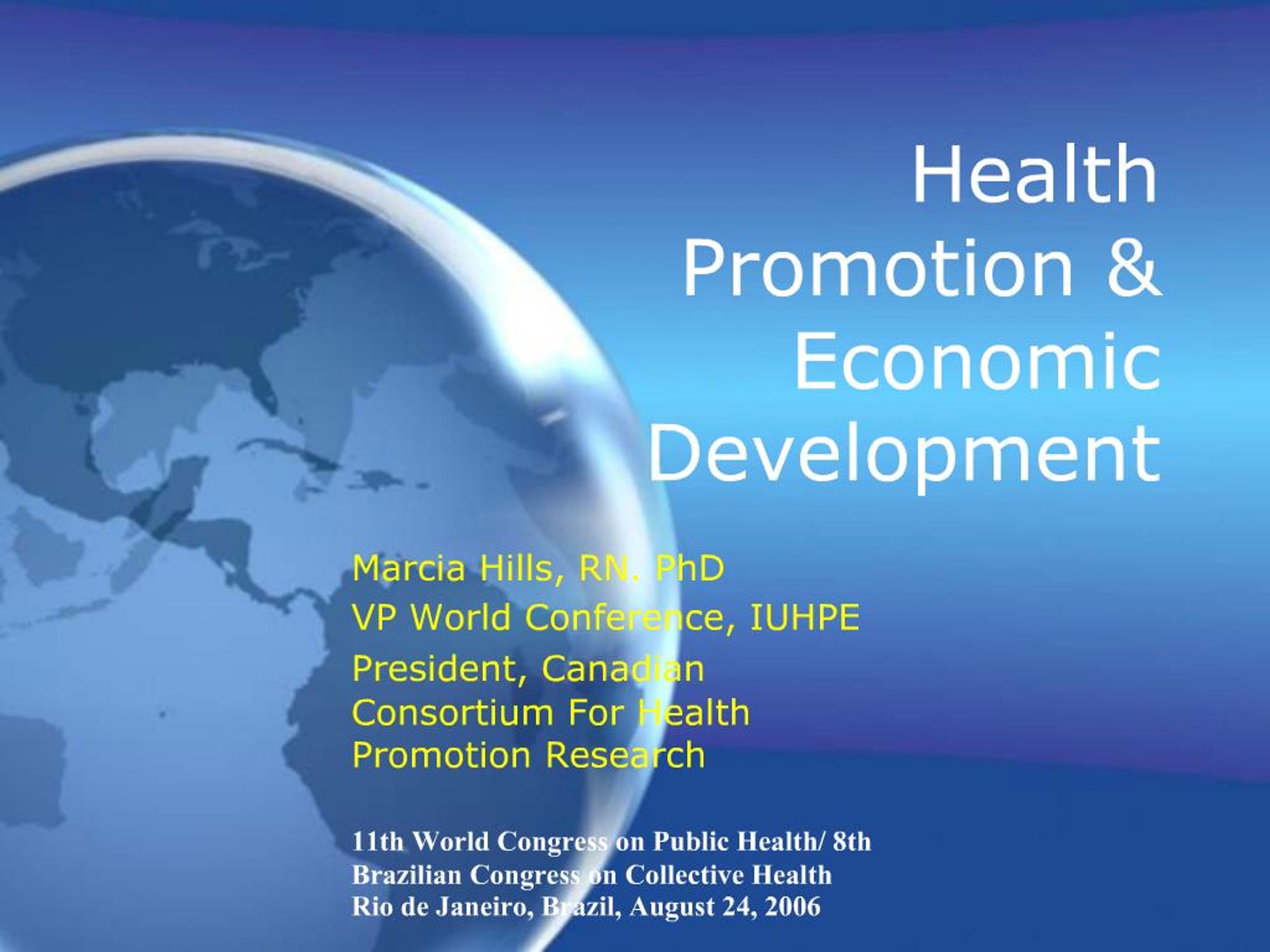 PPT - Health Promotion Economic Development PowerPoint Presentation ...