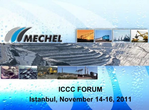 ICCC FORUM Istanbul, November 14-16, 2011
