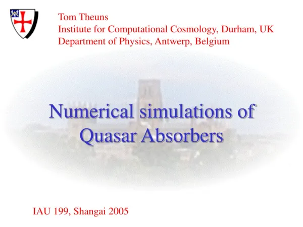 Numerical simulations of Quasar Absorbers