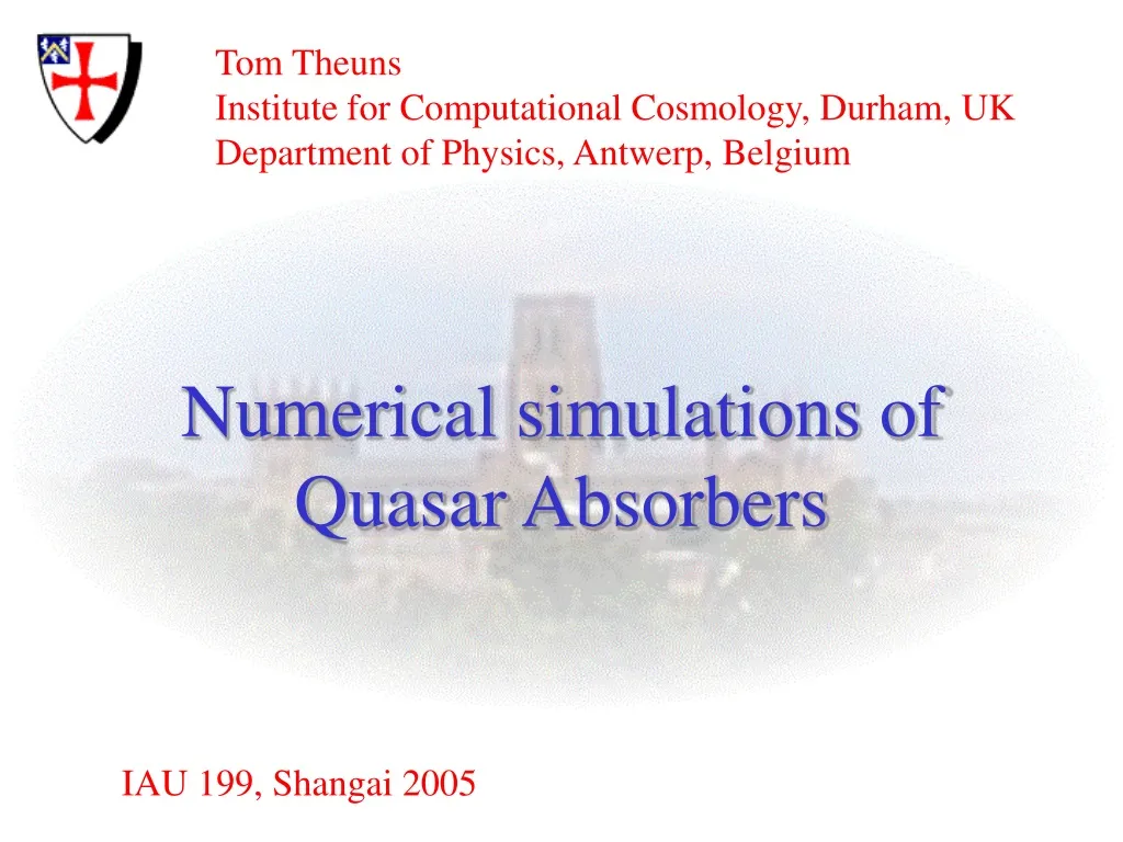 numerical simulations of quasar absorbers