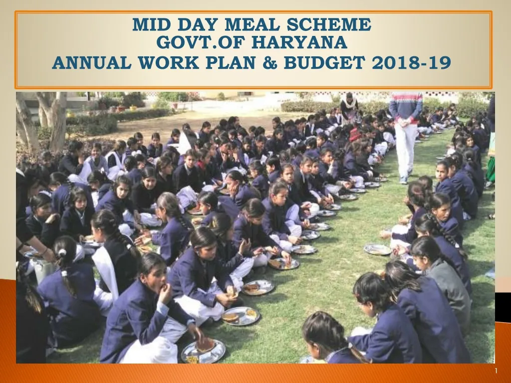 mid day meal scheme govt of haryana annual work plan budget 2018 19