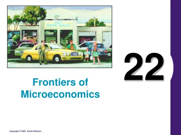 Frontiers of Microeconomics