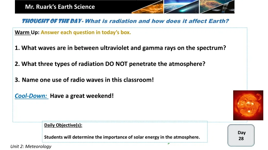 mr ruark s earth science