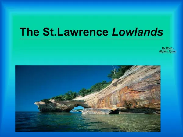 The St.Lawrence Lowlands