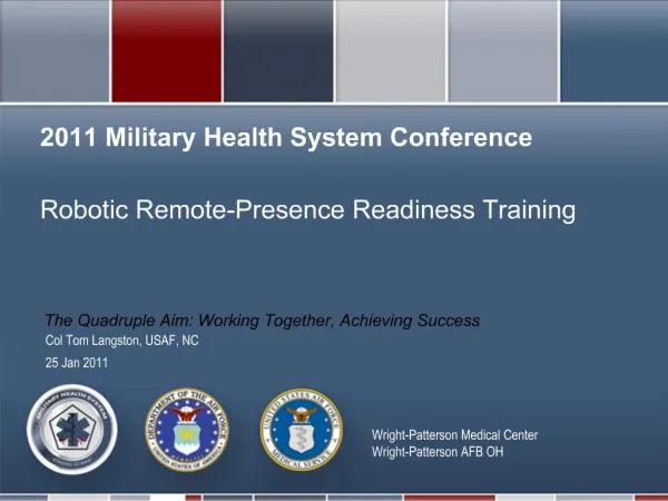 Robotic Remote-Presence Readiness Training