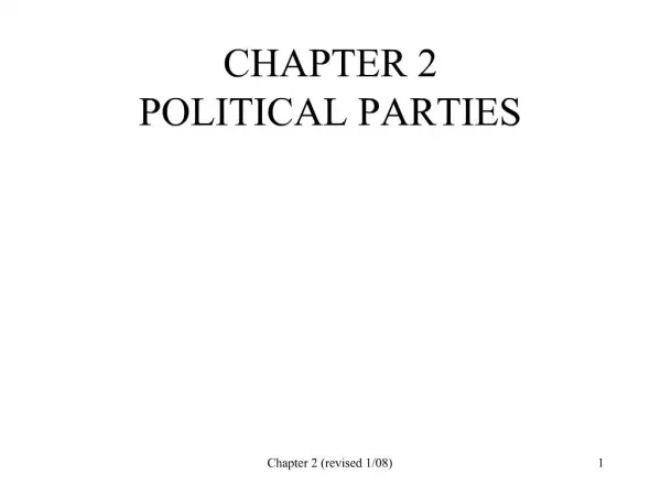 CHAPTER 2 POLITICAL PARTIES