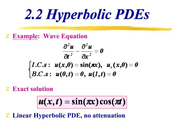 2.2 Hyperbolic PDEs