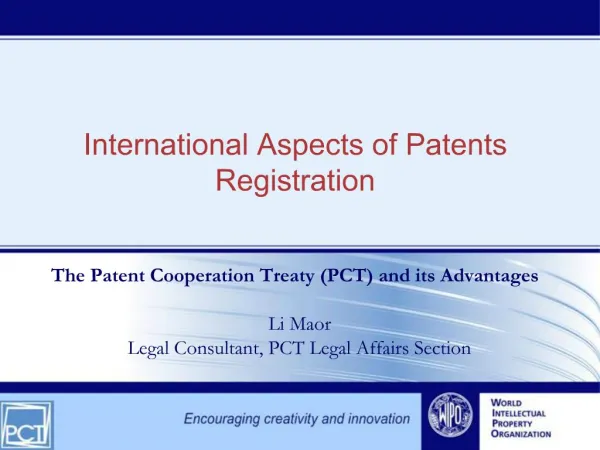 August 2007 OAC IP International Aspects