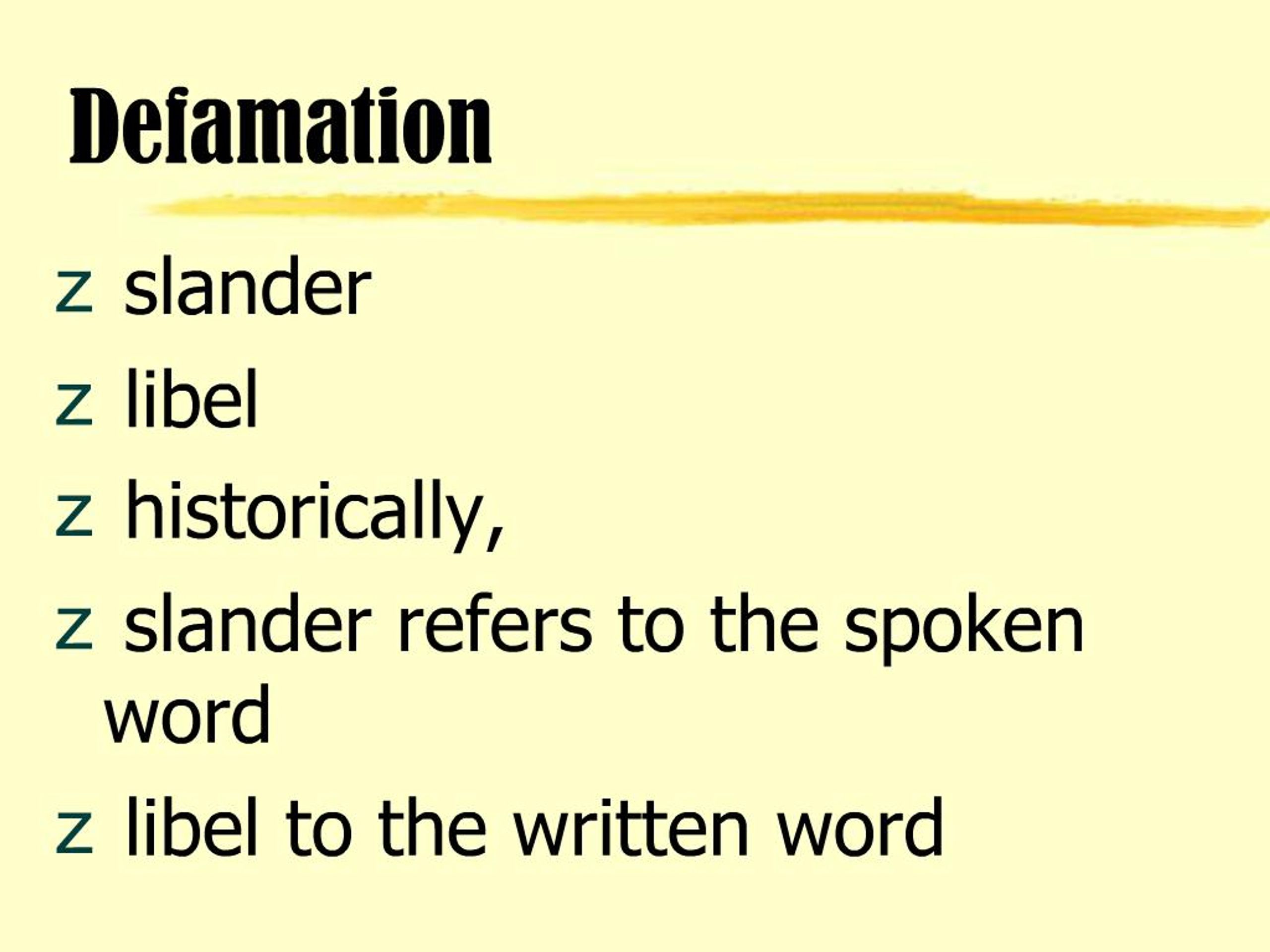PPT - Defamation Laws: What Constitutes Libel and Slander in New York ...