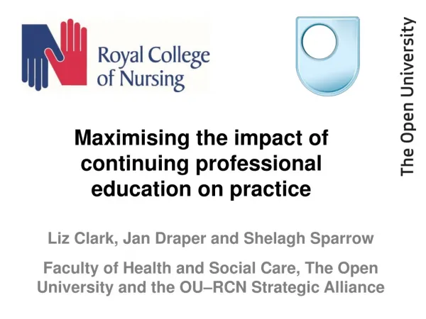 Maximising the impact of continuing professional education on practice